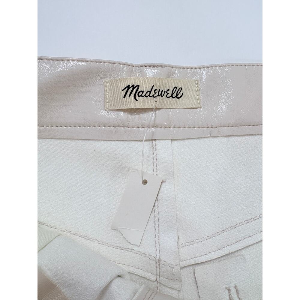 Quiet Luxury Faux Leather Coated Straight Jeans Madewell Perfect Vintage 26 NWT - Picture 5 of 16